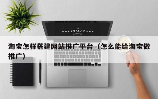 枣庄淘宝怎样搭建网站推广平台（怎么能给淘宝做推广）